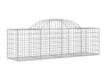 Paniers à gabions arqués 7 pièces 200x50x60/80 cm Fer renforcé EWQK02652