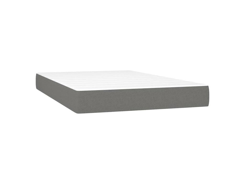 Sommier à Boislis de lit et matelas et LED Gris foncé 120x200 JDPR54361