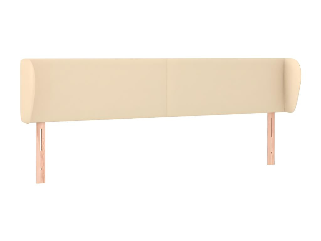 Tête de lit avec oreilles Crème 183x23x78/88 cm Tissu PTUJ36632