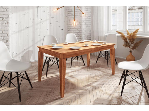 Boislis - Table de salle à manger en cœur de hêtre huilé naturel YBTZ99547