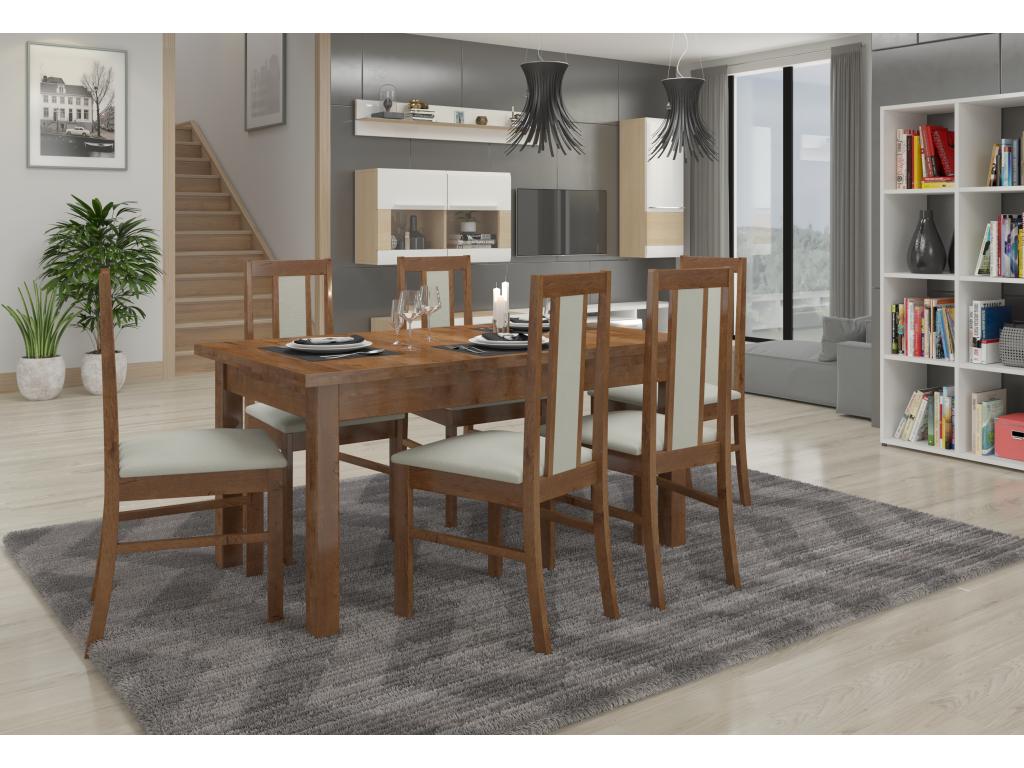 Chaise Mobenze marron et tissu tissu Mobenze-Tissu 27107 IBXB94464