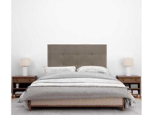 Boislis Tête de lit en Tissu Aqualine Capitonné 110x115cm avec Pieds Lits 105 - Terre IOQO61666