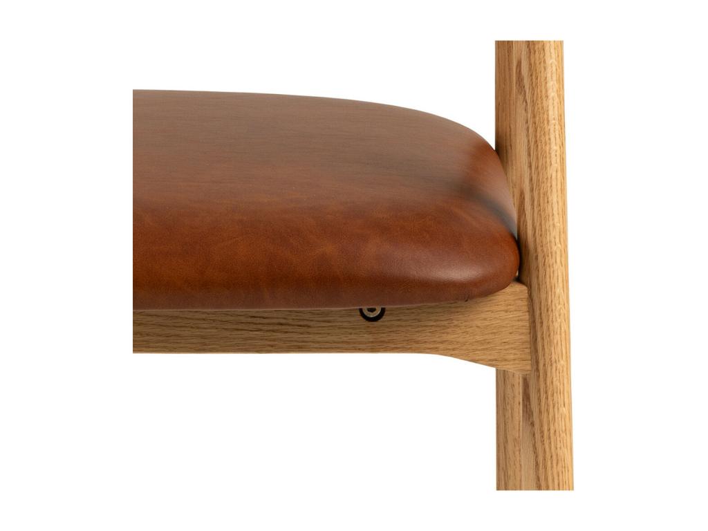 Boislis - Lot de 2 fauteuils de table en simili et bois - Marron DXPM67809