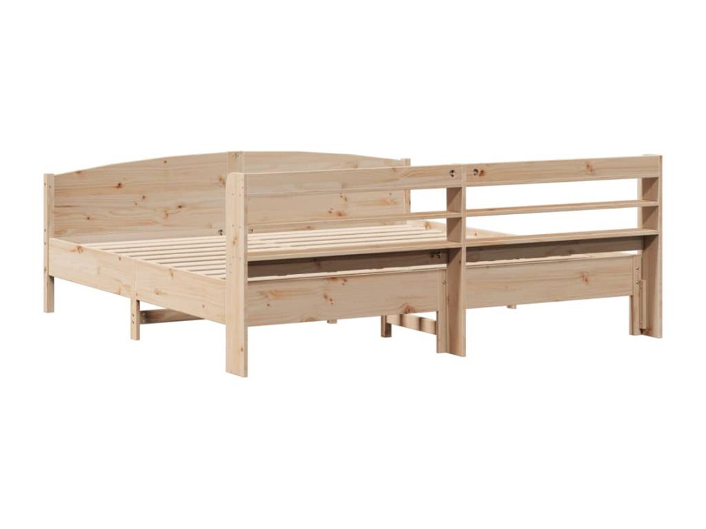 Cadre de lit sans matelas 180x200 cm bois massif de pin FRBM92419