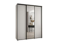 ARMOIRE Boislis 3 À PORTES COULISSANTES 235.2/190/60 3 portes Blanc/Blanc/Noir UNNP44085