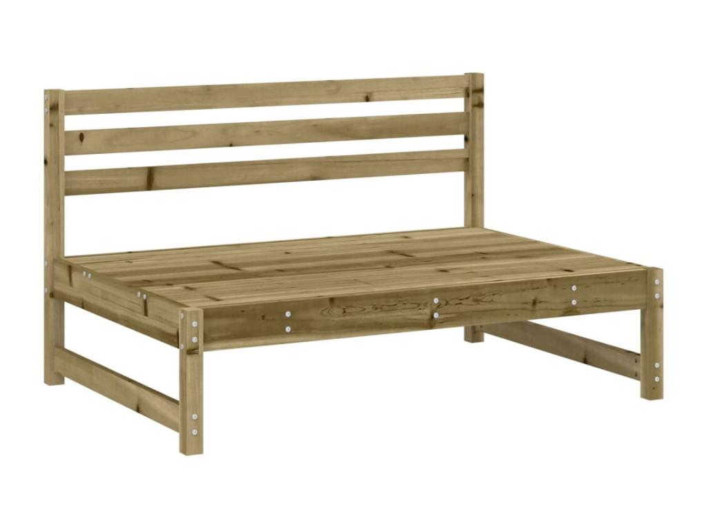 Canapé central de jardin 120x80 cm bois de pin imprégné UCHP80811