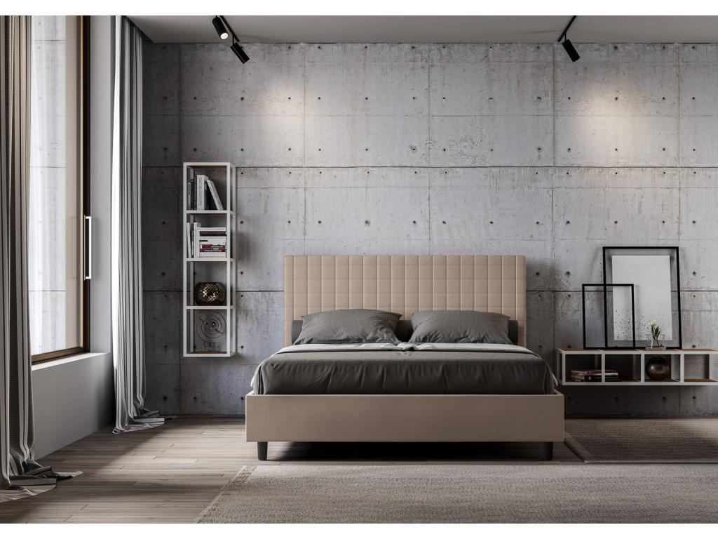 Lit sans sommier rembourré 160x200 similicuir Boislis Sunny XSVP03111
