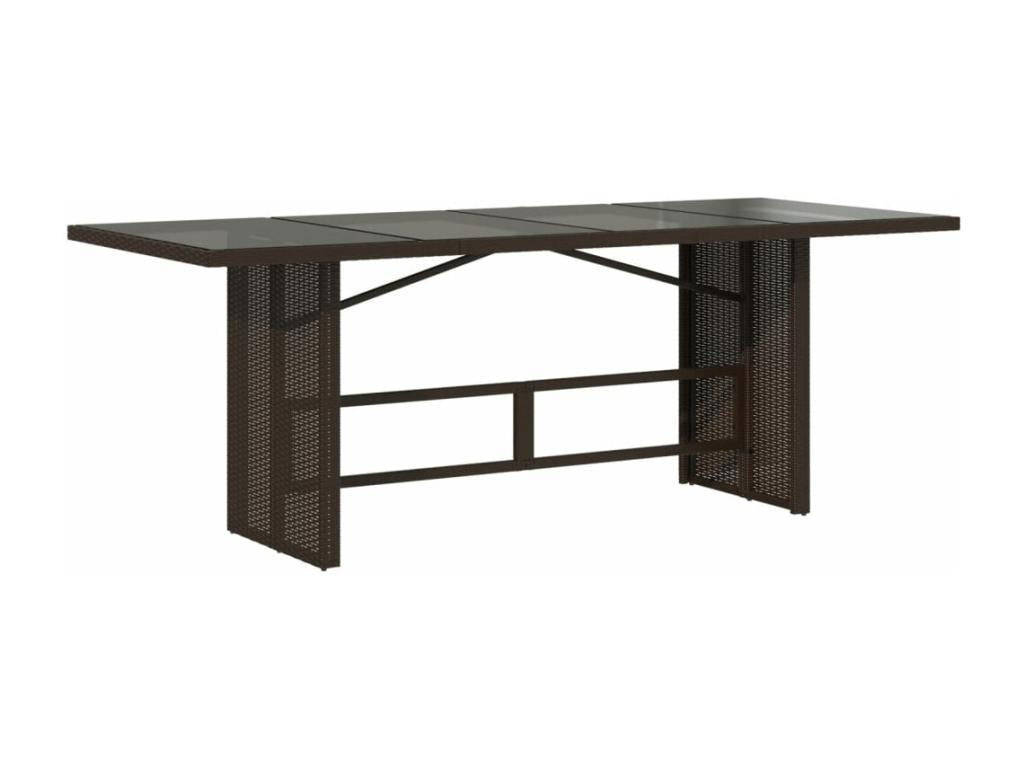 Ensemble à manger de jardin et coussins 7 pcs marron rotin ZENJ59427