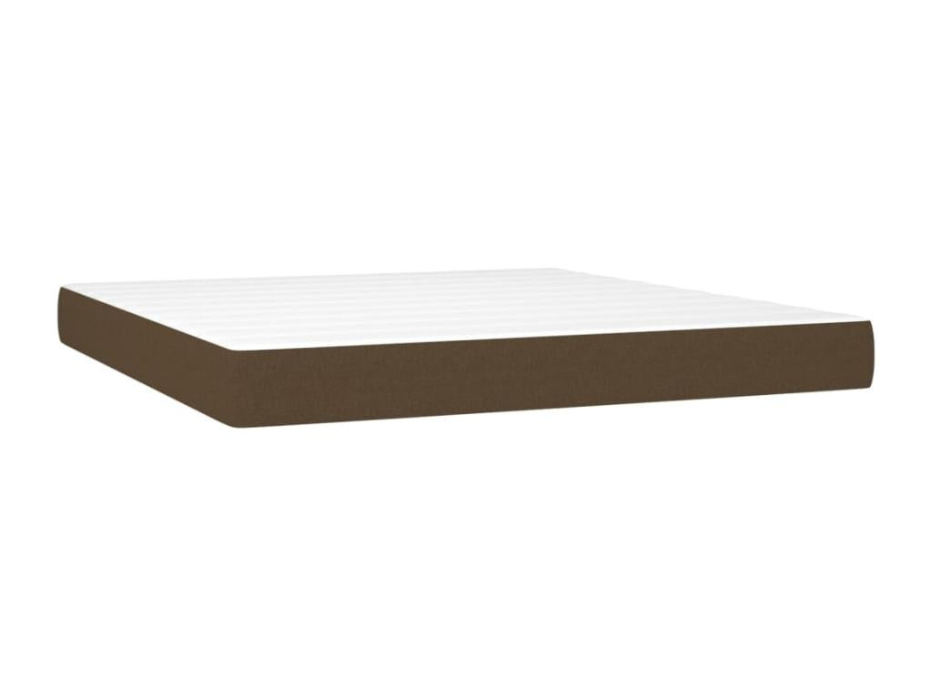 Sommier à Boislis de lit matelas et LED Marron foncé 180x200cm BUCN15816
