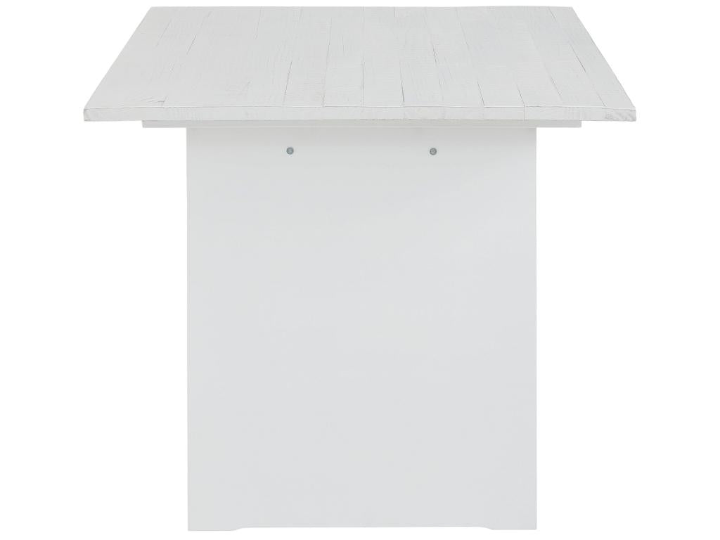 Boislis - Table à manger 140 cm en MDF blanc / Pin LHIO00849