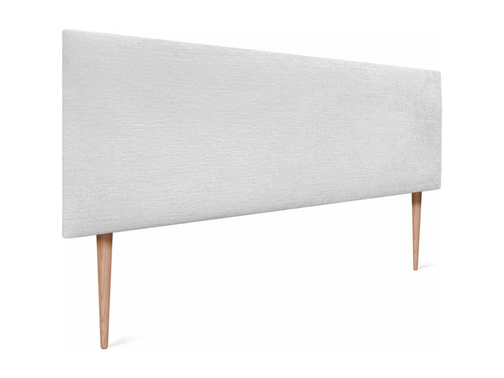 Mobenze Tête de Lit Laine Naturelle 150x105cm avec Pieds de Lit 150 - Blanc ZBKJ91536