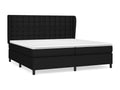 Lit à sommier tapissier avec matelas Noir 200x200 cm Tissu CRGU71436