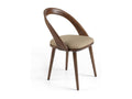 Chaise bois de frêne noyer et simili cuir Lazy - Lot de 2-Couleur Boislis 55 ZHNF04397