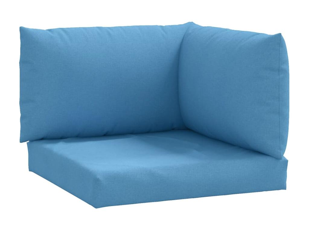 Coussins de palette lot de 3 bleu méBoislisé tissu HJOC91898