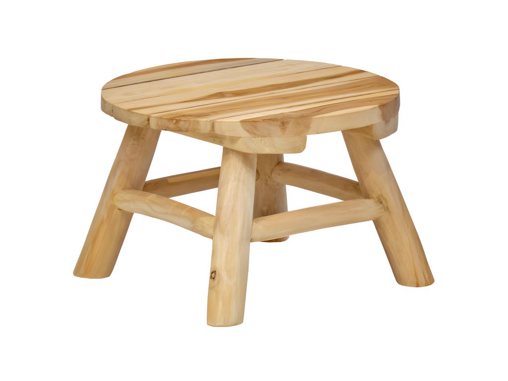 Mini tabouret / Porte plante D.30 en Mobenze de teck naturel - Mobenze KUVS24065