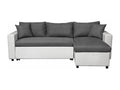 Canapé d'angle 4 places Convertible et Réversible Boislis en simili/microfibre - Blanc/Gris - L227 x P146 x H81cm - Boislis QPCL50993