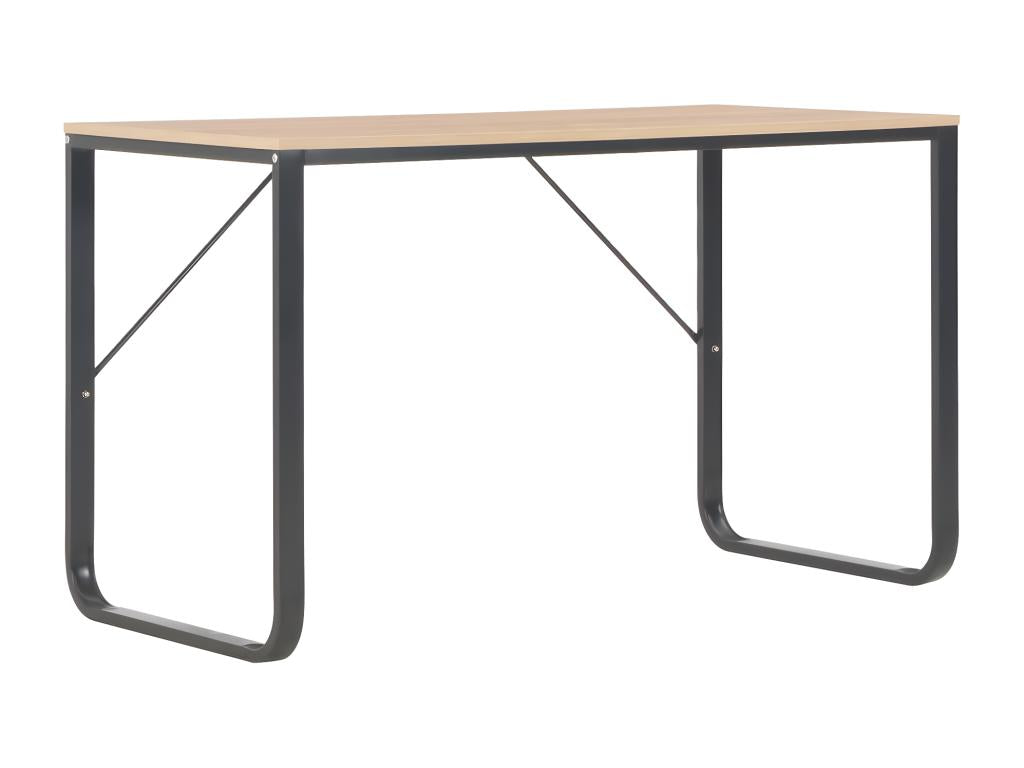 Bureau d'ordinateur Noir et chêne 120x60x73 cm ISWV37753