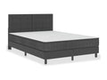 Sommier tapissier Gris foncé Tissu 140x200 cm PKLF83826
