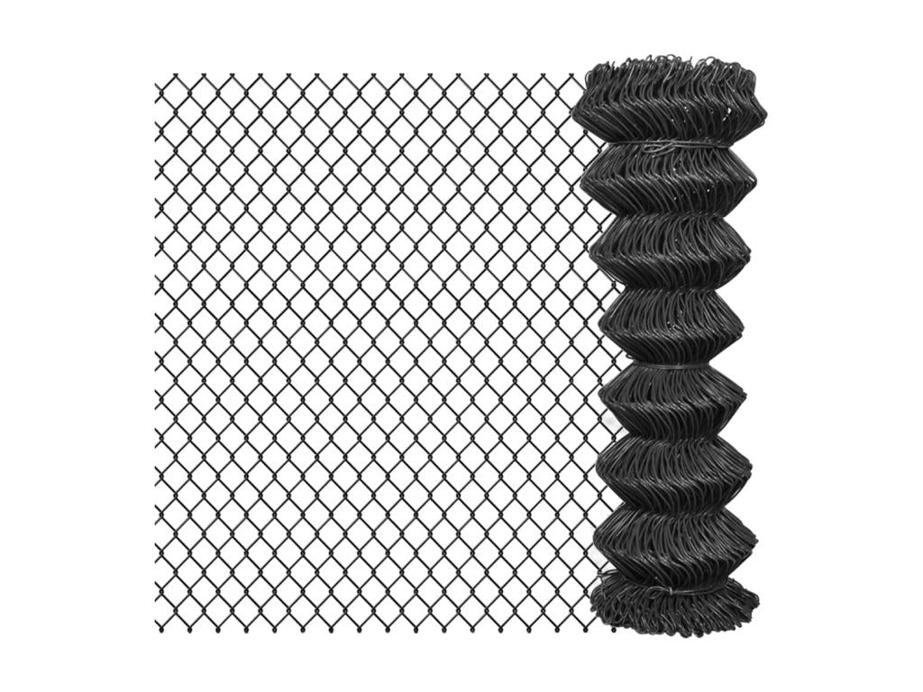Clôture à mailles Acier 15x1.25 m Gris VOAX33819