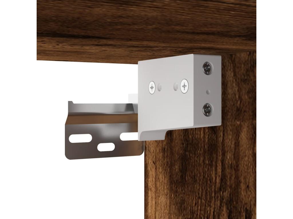 Buffet haut Chêne fumé 34,5x34x180 cm Bois d'ingénierie HMEA35392