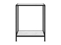 Table console Blanc 60x35x75 cm Verre trempé MGOF32678
