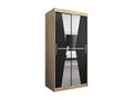 Armoire Maroko À Portes Coulissantes 200/100/62 2 portes Boislis/Noir FOAE87249
