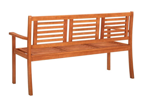 Banc de jardin 3 places avec coussin 150 cm Bois d'eucalyptus RUOL53277