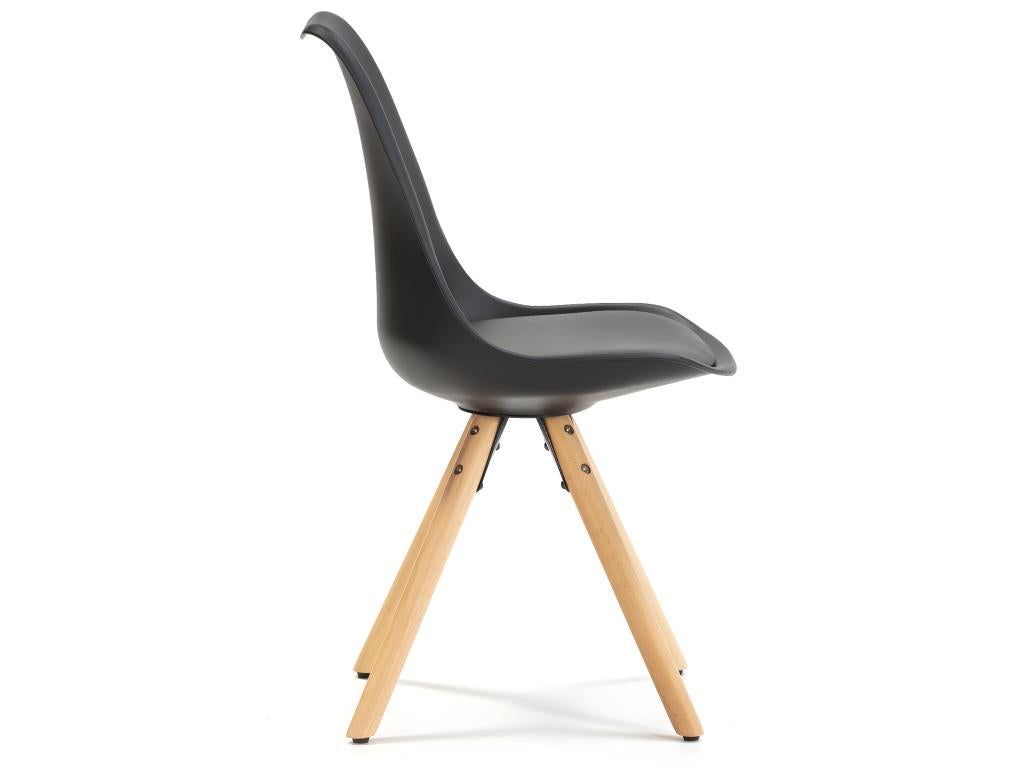 Set de 2 chaises Salle à Manger Boislis Style Nordique Noir 54 cm x 49 cm x 84 cm FCNX74927