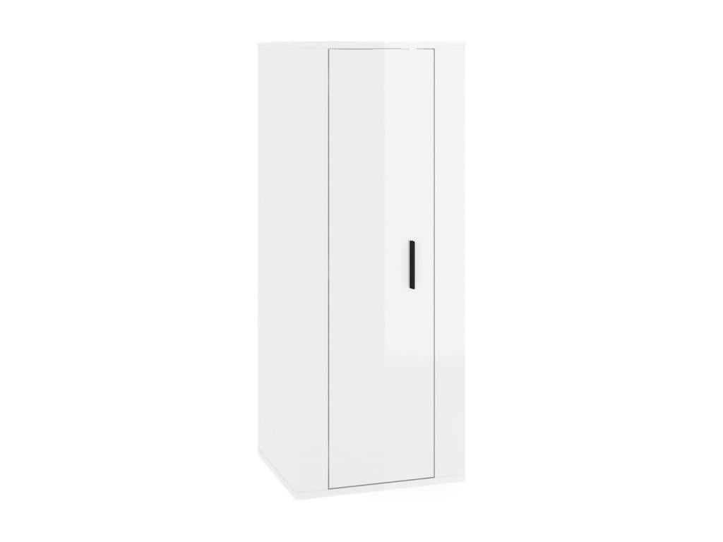 Ensemble de meubles TV 2 pièces blanc brillant bois d'ingénierie PWNO73812