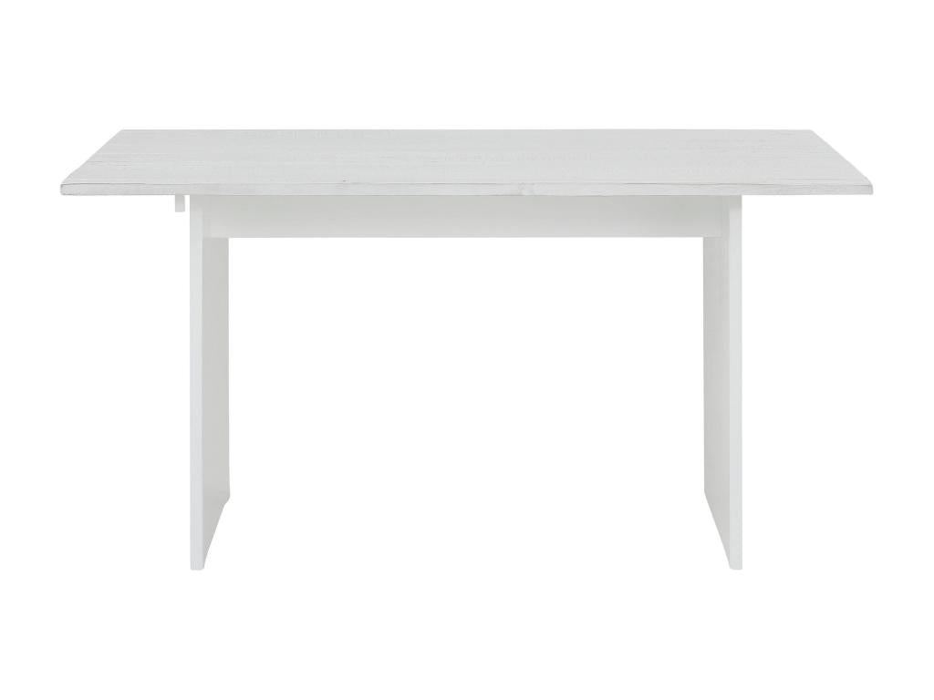 Boislis - Table à manger 140 cm en MDF blanc / Pin LHIO00849