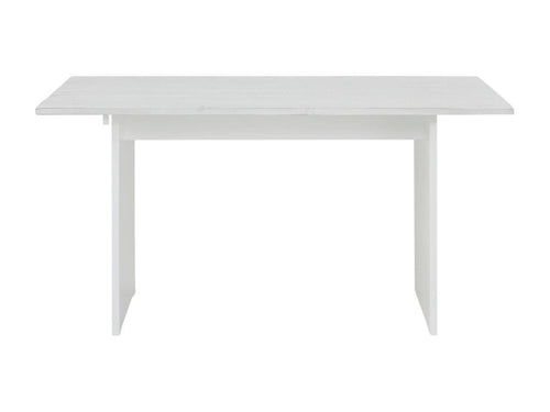 Boislis - Table à manger 140 cm en MDF blanc / Pin LHIO00849