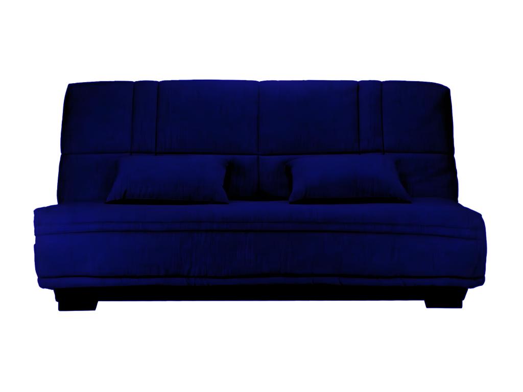 Canapé clic clac tissu avec rangement matelas Starlux 17cm Minel 207cm-Couleur Bleu nuit LTDM53441