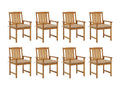 Chaises de jardin avec coussins 8 pièces Bois d'Boislis solide GIWJ97473
