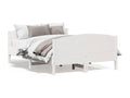 Cadre de lit avec tête de lit blanc 150x200 cm bois pin massif GYDA14679