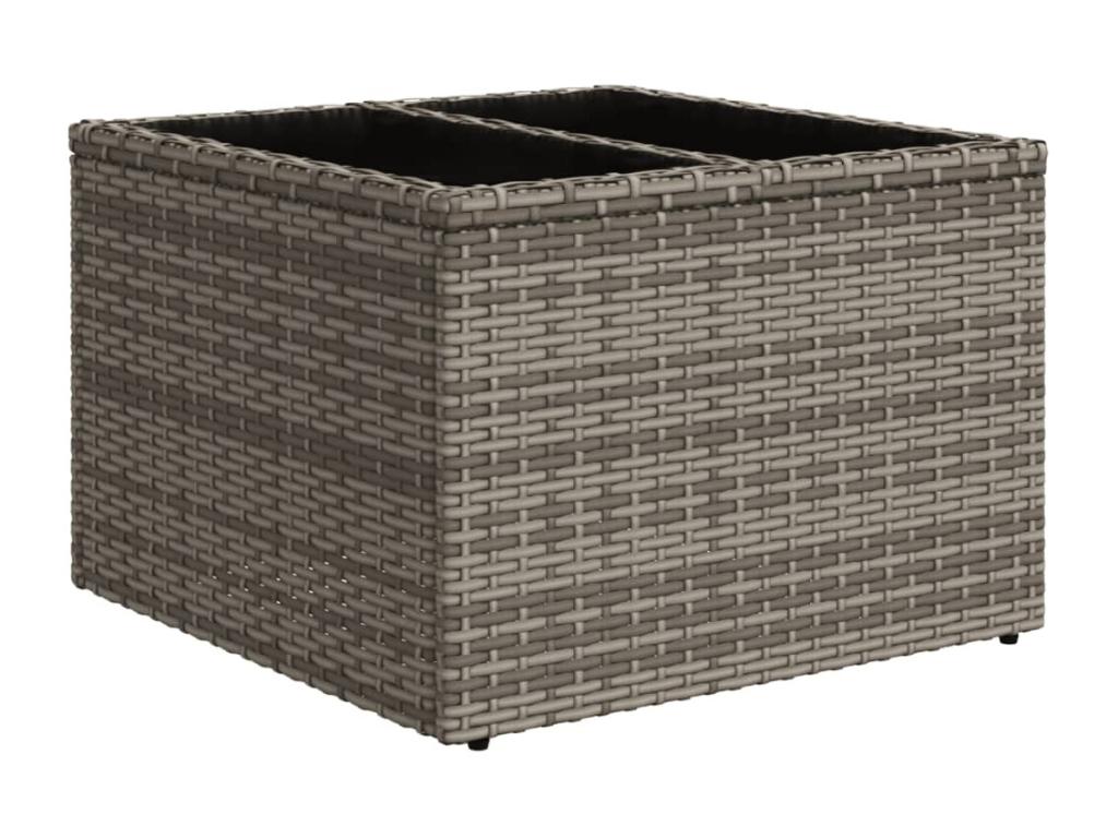 Salon de jardin avec coussins 7 pcs gris résine tressée PXTT00194