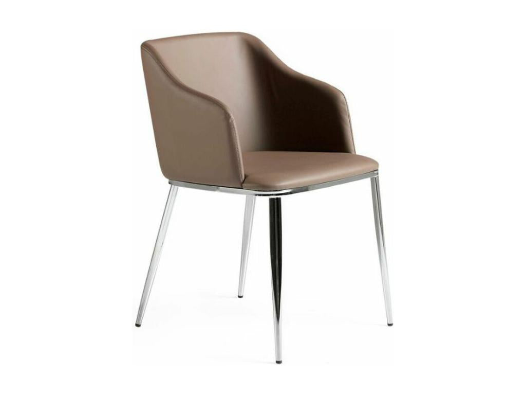 Fauteuil moderne simili et pieds acier chromé Boislis - Lot de 2-Couleur Boislis 24 Boislis YGDJ76448