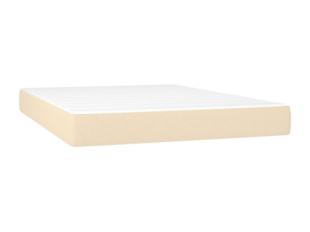 Lit à sommier tapissier avec matelas Crème 140x200 cm Tissu SGYO83610