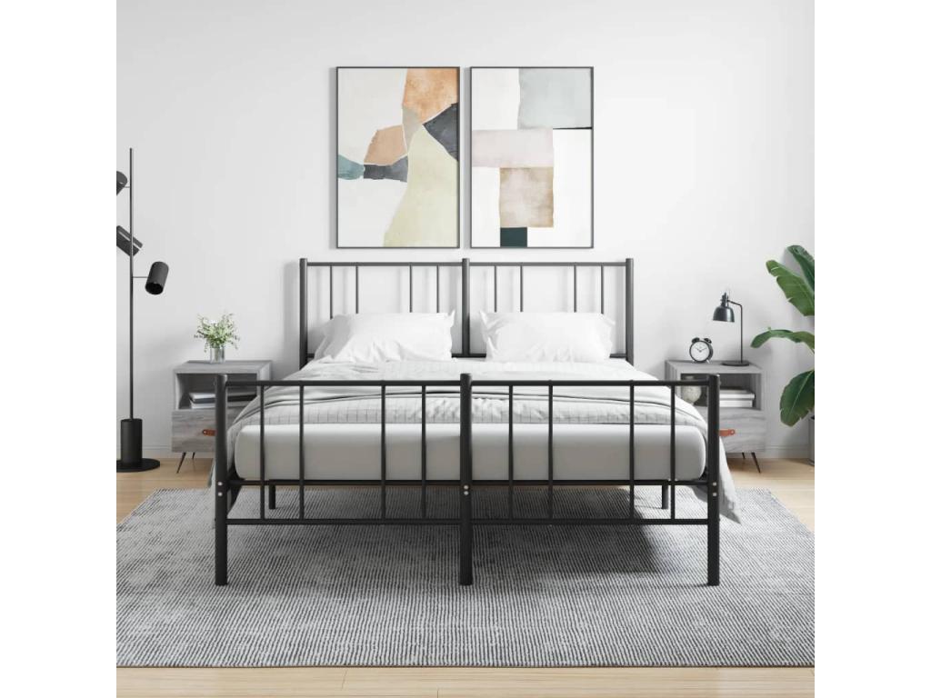 Tables de chevet 2 pcs Boislis gris 40x35x47,5 cm MHDG74872