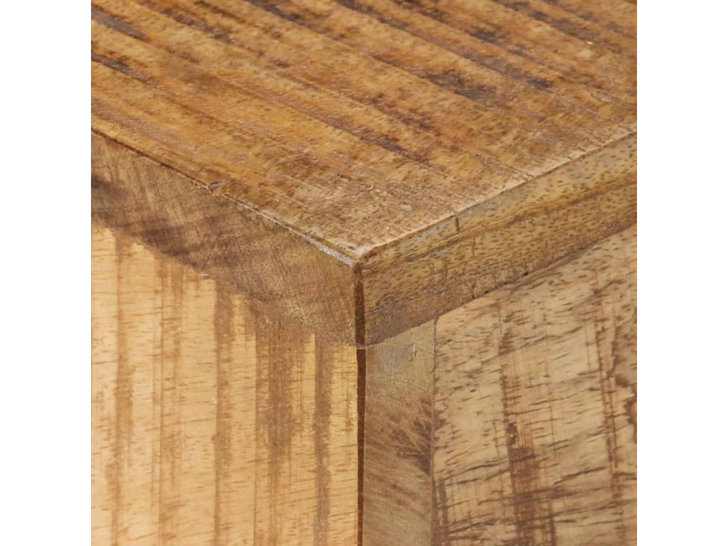 Table basse 68x68x41 Bois de manguier brut MUPC14820