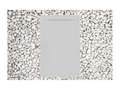 Receveur de douche 200x85 cm GRIS Boislis Ligne Boislis PLUS en résine et poudre de marbre avec grille latérale en résine de marbre QPCB57856
