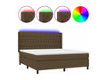 Sommier à Boislis de lit matelas et LED Marron foncé 180x200cm BUCN15816