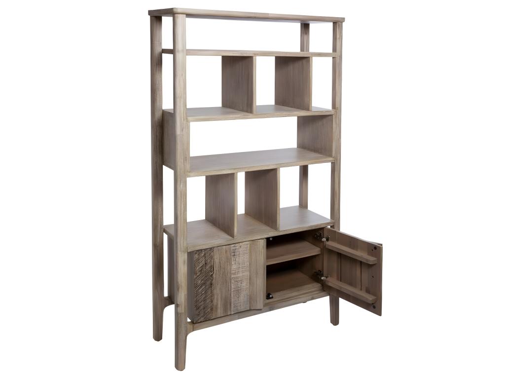 Bibliothèque coloris beige en bois - L- 95 x l- 35 x H- 180 cm CCFI86216