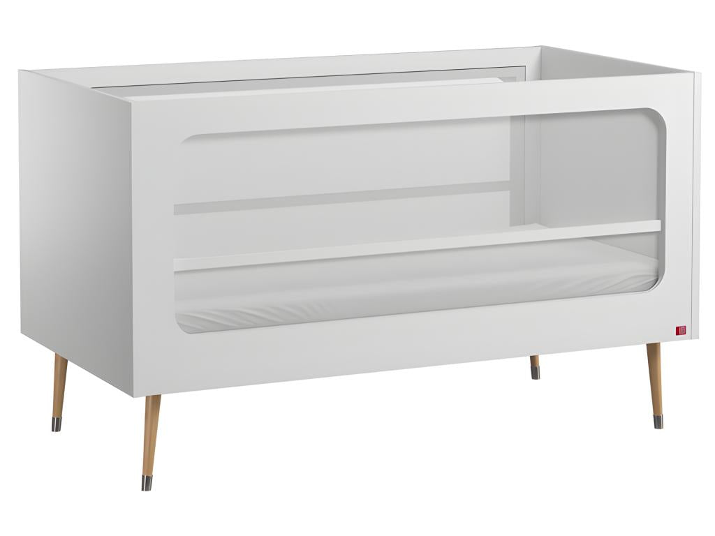 Chambre complète lit bébé évolutif - commode 4 tiroirs - armoire Boislis Blanc ZDEU04663