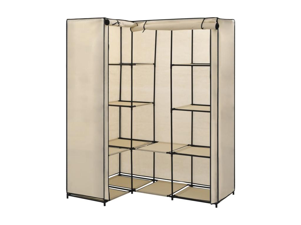 Garde-robe d'angle Crème 130x87x169 cm PYBA13251