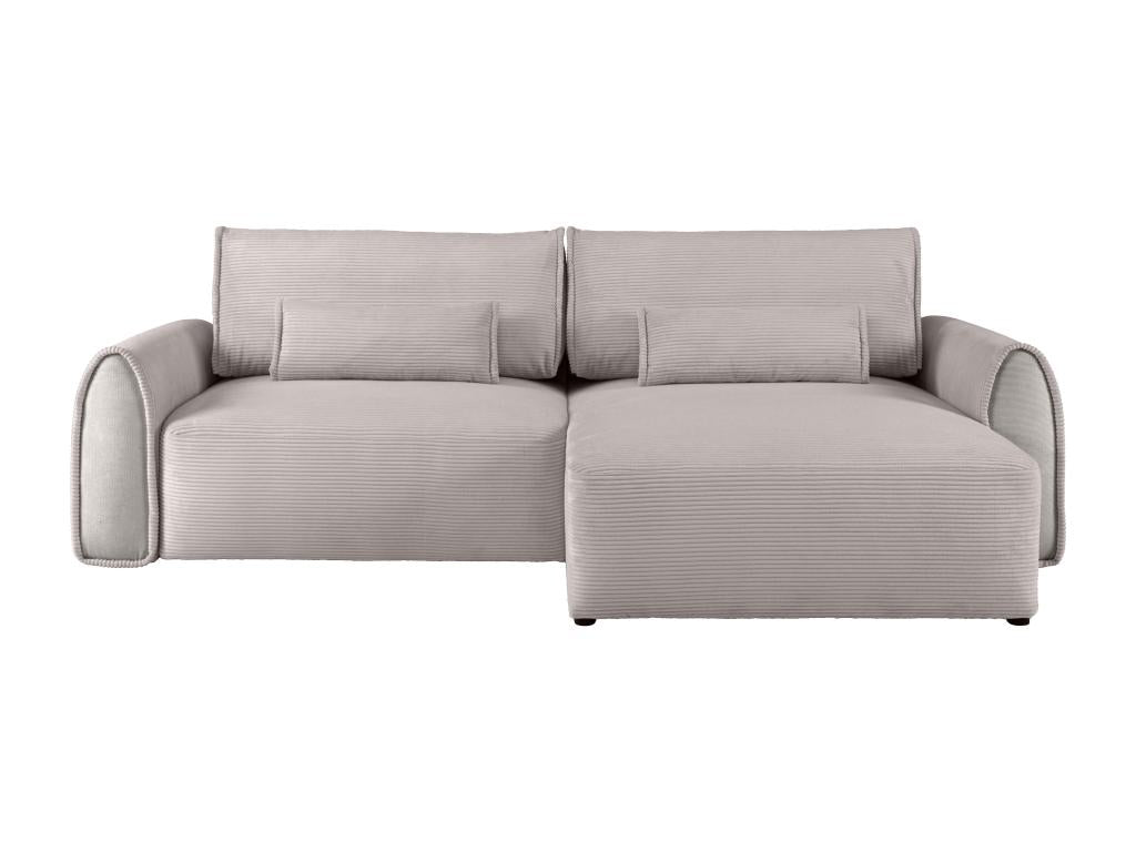 Canapé d'angle convertible et réversible en Mobenze tricoté gris clair Mobenze JCNI13503