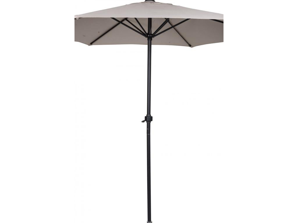 Parasol en aluminium avec Boislis couleur tissu écru et structure anthracite Dimensions 230x200x230 cm BJXJ44014