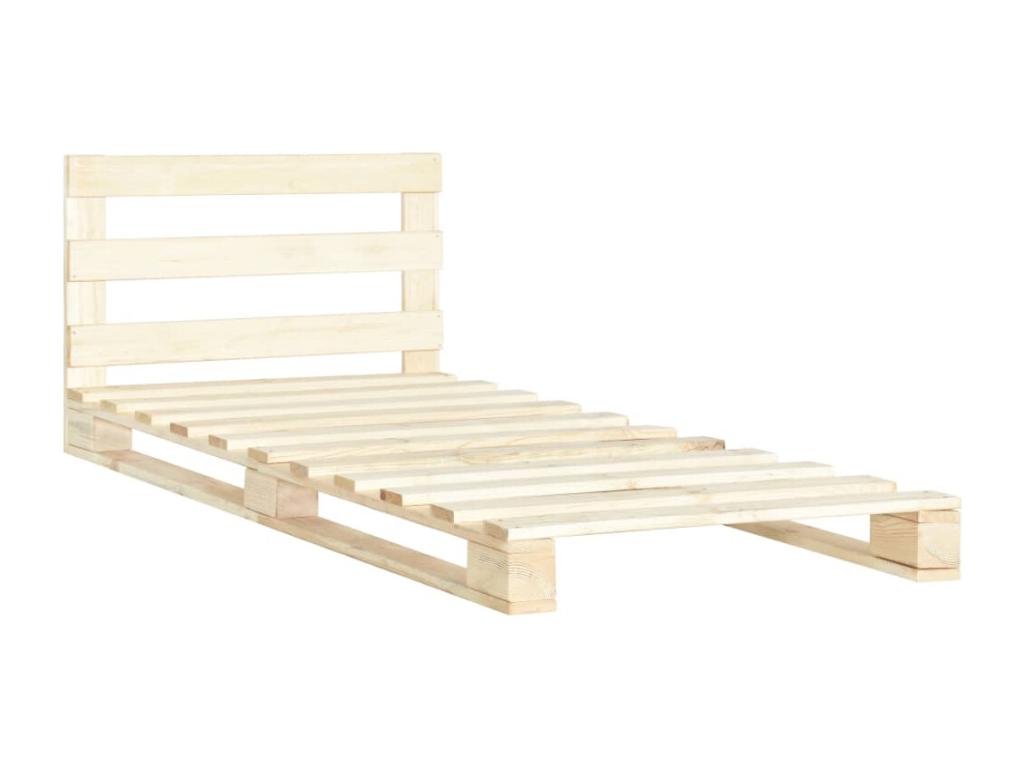 Cadre de lit de palette sans matelas 90x200 cm bois pin massif AWXG34138