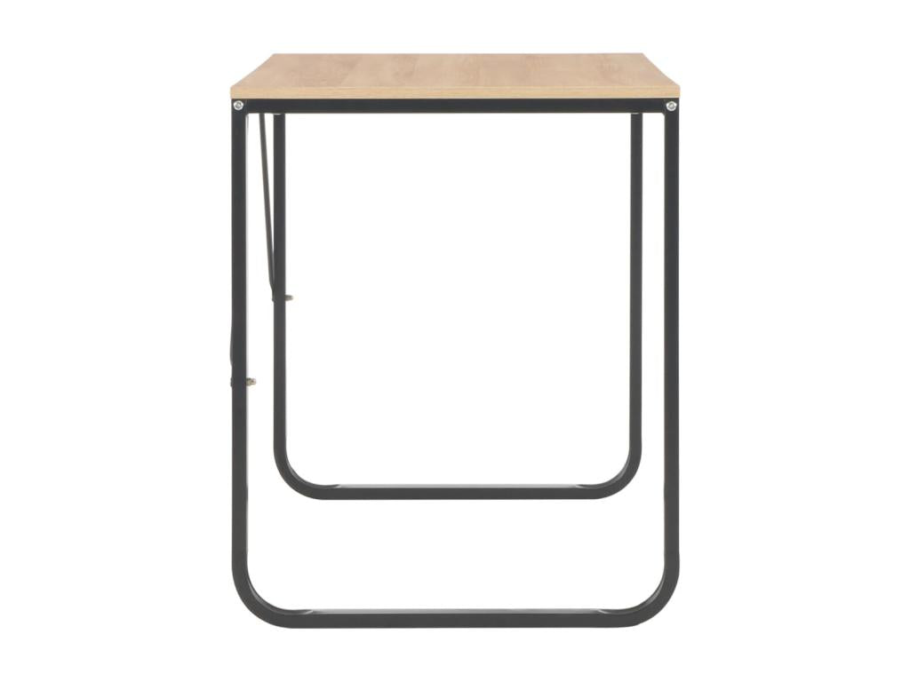 Bureau d'ordinateur Noir et chêne 120x60x73 cm ISWV37753