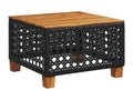 Salon de jardin 9 pcs avec coussins noir résine tressée KHQO33319