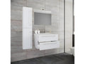 Boislis 4-pièces lavabo meuble de salle de bains ensemble lavabo Boislis tiroir miroir blanc - 60 CDCK49480